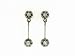 Posted Double Drop Diamond Earrings by Estate