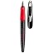 Herlitz 10999738 Schulfüllhalter my.pen M-Feder schwarz/rot, inklusive Patrone