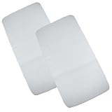 Pack of 2 Fitted Crib / Pram Sheets 100% Cotton - Plain White