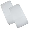 Pack of 2 Fitted Crib / Pram Sheets 100% Cotton - Plain White