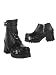 Black Gothic Detachable Ankle Shaft Boot - 10