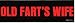 OLD FART'S WIFE decal bumper sticker