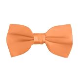 New Mens Solid Hot Orange Bowtie Bow Tie Formal Tuxedo