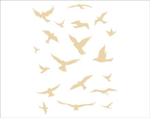 Flock of Birds wall decal (Beige)