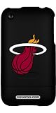 Miami Heat Burning Ball design on a Black iPhone 3G/3GS Slider Case