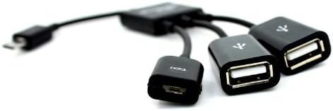 Sunmetro 3 in 1 USB OTG Cable Adapter, Micro USB Hub USB OTG Extension Adapter for Smartphone and Tablet