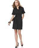 MICHAEL Michael Kors Dress, Rolled Short Sleeve Button Front