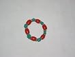 Hand Made Ethnic Bracelet with Red,turquoise Stone with Silver Beads
