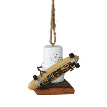 S'mores Skate Boarder Ornament