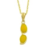 14 Karat Yellow Gold 18 Inch Enamel Sunglasses Pendant Necklace
