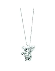 Silver Angel of Motherhood 18in Necklace. Metal Weight- 4.3g.