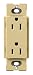 Lutron SCR-15-GS Satin Colors 15A Electrical Socket Duplex Receptacle, Goldstone