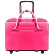 McKlein WILLOWBROOK Fuchsia Detachable-Wheeled Ladies' Briefcase (94983)
