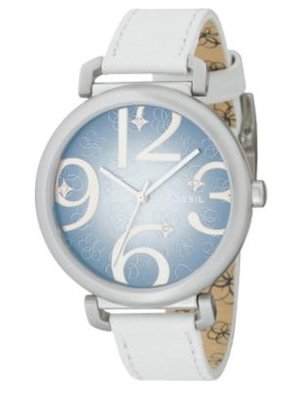 Electronics: Fossil Women's Oversized Light Blue Dial Dial Watch Model JR9632