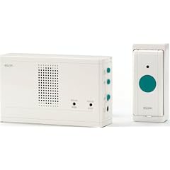 ELPA ワイヤレスチャイム 受信機+押ボタン送信機セット EWS-1001
