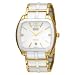 Oniss #ON605-MRG7 Men's Sappir White Ceramic Watch with Stainless Steel Rose Gold Trim