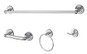 Ultra Hardware Nassau 4-Piece Bath Accessory Set, Chrome #27533