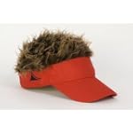 Proactive flair hair novelty visor red/brown