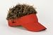Original Flair Hair Red Visor with Brown Hair