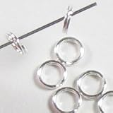 (25) 4.5mm Split Rings Sterling Silver Charm Parts 24g