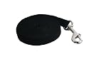 Dean & Tyler "Nylon Track" Dog Leash - High Quality Strong Nylon From Europe - Black - 20 FOOT By 3/4" Width - Great for Everyday Use And/or Tracking!!! Hand Stitched with STAINLESS STEEL Hardware!!! Extra Long Leash!!!