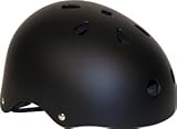 Industrial Flat Black Medium Skateboard Helmet