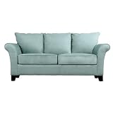 Millona Microfiber Sofa (Sky) (36"H x 74"W x 33"D)