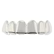 Silver Plated Grillz/Metal Teeth (TOP) - Includes Fitting Piece and Protective Case