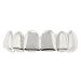 Silver Plated Grillz/Metal Teeth (TOP) - Includes Fitting Piece and Protective Case