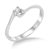 Diamond Ring, 9ct White Gold, Diamond Solitaire Ring, by Miore, M9004