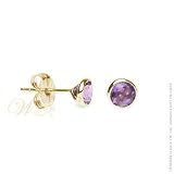 WILLOW GOLD: *AMETHYST BUTONNIERE EARRINGS*