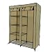 Double Large Cream Portable Canvas Wardrobe Cupboard