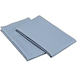 Pinzon 500-Thread-Count  Pima Cotton King Pillowcases - Set of 2, Flint Blue