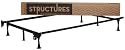 Furniture online: Structures By Malouf 6-leg Adjustable Metal Bed Frame with Glides - (Full, Twin)