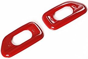 Car Door Lock Switch Button Decoration Cover Trim for 2011 - 2016 Jeep Wrangler - Set (Red)