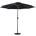 Sundale Outdoor 10 Feet Outdoor Aluminum Patio Umbrella with Auto Tilt and Crank, 8 Alu. Ribs, 100% Polyester (Black)