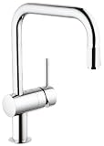 Grohe 32067 Minta Einhand-Sp&uuml;ltischbatterie, U-Auslauf, herausziebarer Mousseur