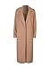 PERSUN Women's Winter Camel Lapel Woolen Blend Longline Manteau Trench Coat