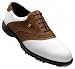 FootJoy Mens SuperLites Inlay Saddle Golf Shoes White/Taupe 10