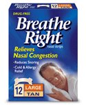 Breath Right Strips Tan Large 12 Each