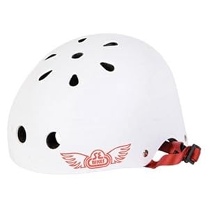 SE Bikes Ripper Men's BMX Helmet - One Size Fits All - White / Red