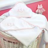 2pc. Personalized Hooded Baby Girl Towels