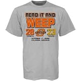 Oklahoma State Cowboys vs. Missouri Tigers Gray Read it and Weep Bragging Rights Score T-shirt