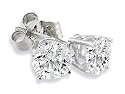 1ct tw Diamond Stud Earrings set in Platinum