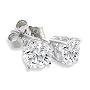14K White Gold Round Diamond Stud Earrings (1/2 cttw.)
