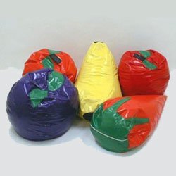 Kids Vinyl Apple Bean Bag Chair