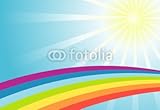 Wallmonkeys Peel and Stick Wall Decals - Color Sun Rainbow Background - 60