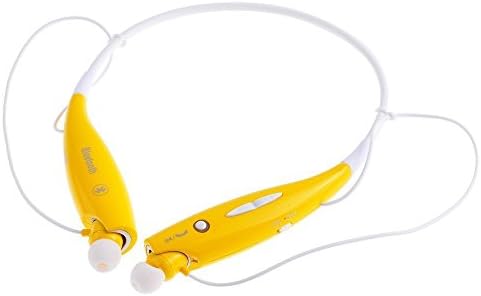 MagicShield HV-800 Wireless Bluetooth Music Stereo Universal Headset Headphone Vibration Neckband Style for iPhone Samsung Cell Phone iPad -Yellow