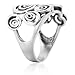 Mimi Sterling Silver Wide Geometric Spiral Swirl Ring