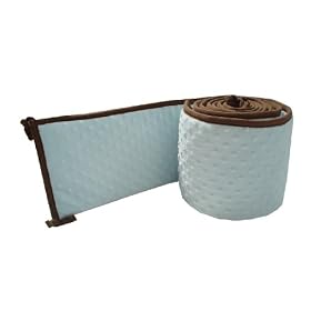American Baby Company Minky Dot Portable/Mini Crib Bumper With Chocolate Trim